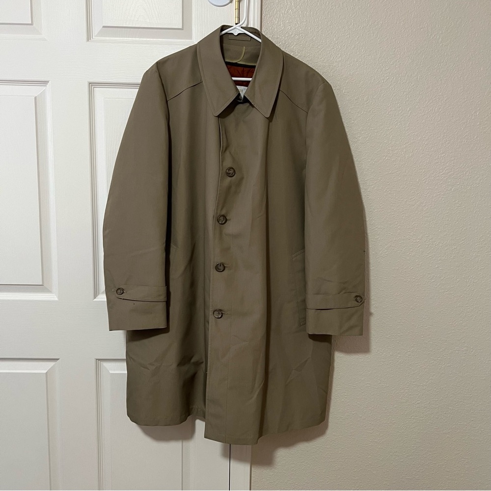 London Fog Vintage Maincoats Insulated Trench Coat Size 46 Regular